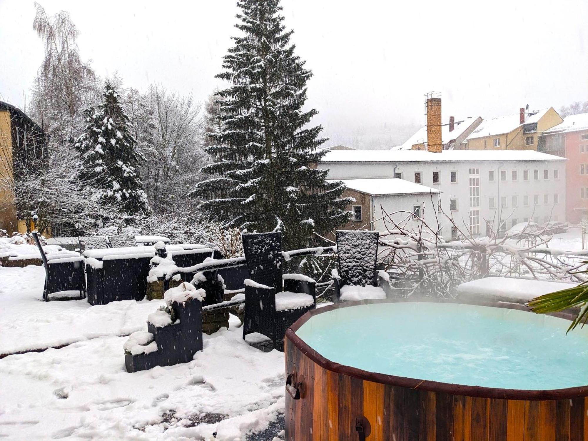 F2 - Urlaubsmagie Sauna, Whirlpool, Pool & Garten เซบนิทซ์ ภายนอก รูปภาพ