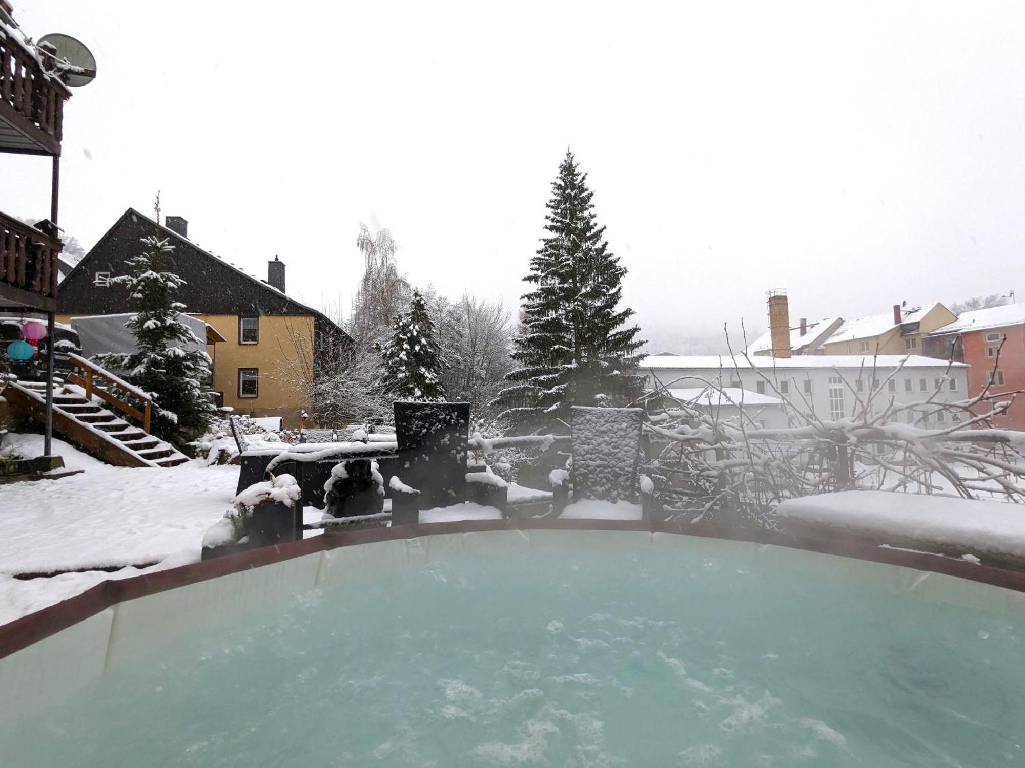 F2 - Urlaubsmagie Sauna, Whirlpool, Pool & Garten เซบนิทซ์ ภายนอก รูปภาพ